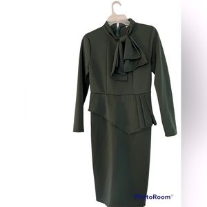 Lovely form fitting olive green dress